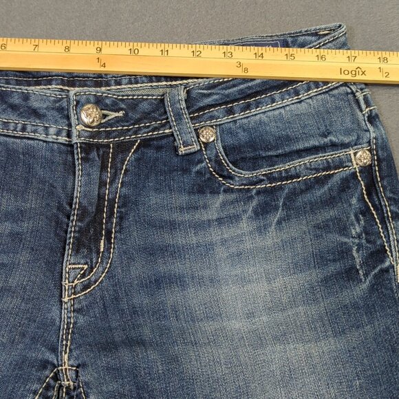 Miss Me Jeans Women's 33 Blue Boot Denim - Picture 6 of 13